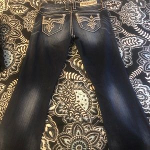 Rock Revival Rhinestone Embellished Boot Cut Jeans